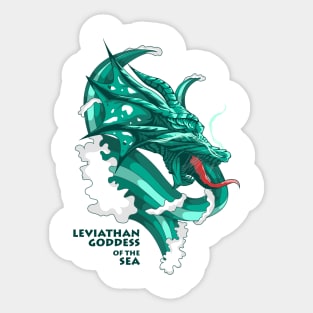 leviathan dragon the goddes of the sea monster Sticker